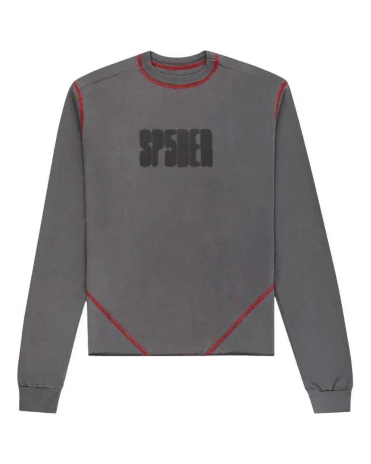 Sp5der Contrast Stitch L/S Tee Taupe