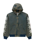 Sp5der Webstone Hooded Denim Work Jacket Indigo