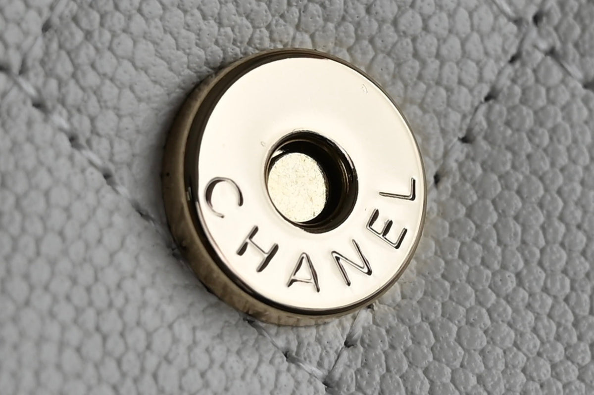 CHANEL 25S KELLY 14.5 CM IN WHITE LAMBSKIN